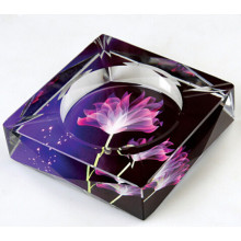 Colorful Crystal Glass Cigar Ashtray for Home Decoration